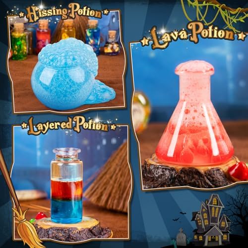Alritz science kit components including wizard hat and mixing tools