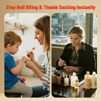 Safe plant based bitter formula for preventing nail biting habits