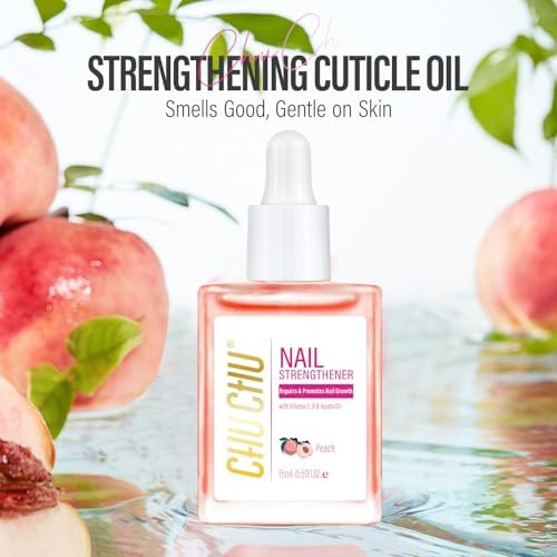 Chuchu peach scent nail oil texture on skin