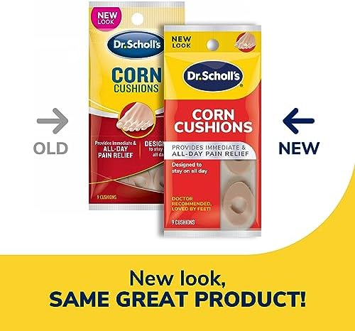 Close-up of Dr. Scholl's soft latex foam padding displaying the circular cut-out design for shoe pressure protection.