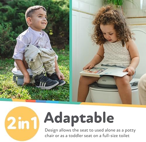 Nuby On-The-Go Portable Potty Seat - Travel Toilet Seat for Boys and Girls 18+ Months - Includes Storage Bag and Disposable Potty Liners - Toddler Travel Essentials - Toddler Potty Training Toilet - Image 4