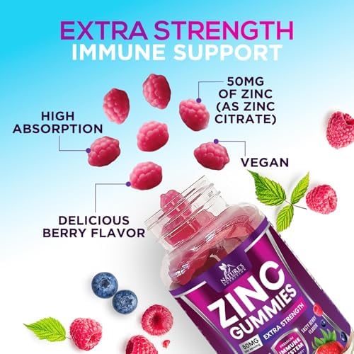 Best zinc supplement for men and women featuring tasty raspberry gummies