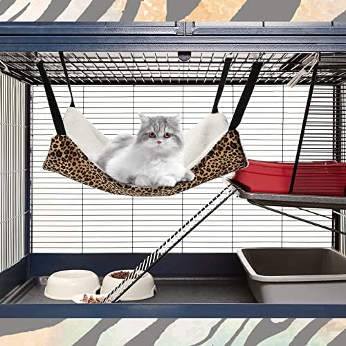 BBTO 3 Pcs Reversible Pet Hammock Soft Plush Cat Hanging Hammock Guinea Pig Bed Rat Cage Accessories for Puppy Dog Piggy Kitten Ferret Rabbit Other Small Animals(Dot) - Image 5