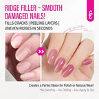 CHUCHU ridge filler concealer applied on natural nails
