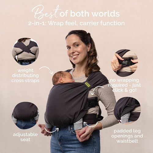 Close up of the adjustable buckle system on the Boba Bliss infant carrier