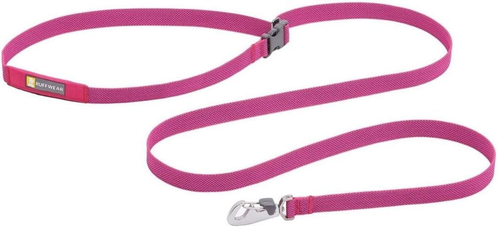 Ruffwear Flagline Dog Leash front view in Alpenglow Pink