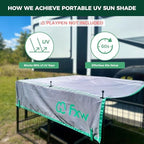 FXW sun shade weather resistant polyester material close up texture