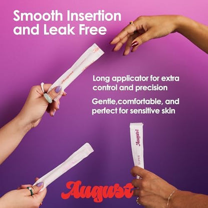 August 100% organic cotton tampons box showing climate neutral certification.