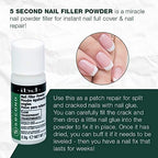 Three count pack of IBD clear nail filler powder containers