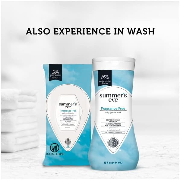 Portable Summer's Eve cleansing cloths for on the go hygiene.