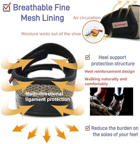 Black adjustable footwear for arthritis and plantar fasciitis relief