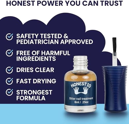 Honest10 Nail Biting Treatment packaging showing pediatrician approved seal.