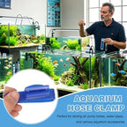 Dimensional drawing of the eight to twenty-five millimeter adjustable aquarium water pipe fixing clip.