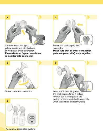 Assembled Medela Freestyle double electric breast pump connectors highlighting genuine replacement components for Indian mothers
