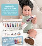 Instructions on how to mix Lil Mixins into baby yogurt