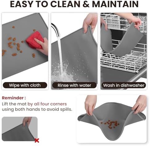 Vivaglory dog food mat in dishwasher safe view