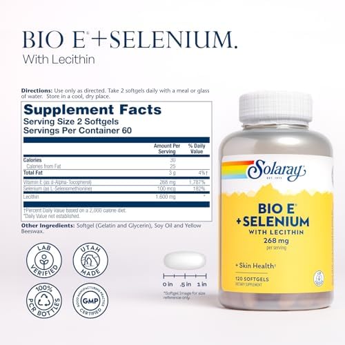 Solaray Bio Vitamin E with Selenium seal of quality label