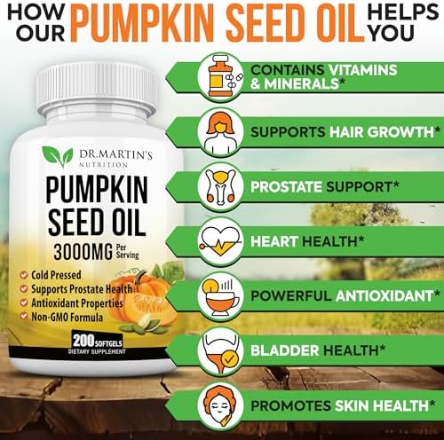 Dr. Martin's Nutrition pumpkin seed oil softgels supplement bottle