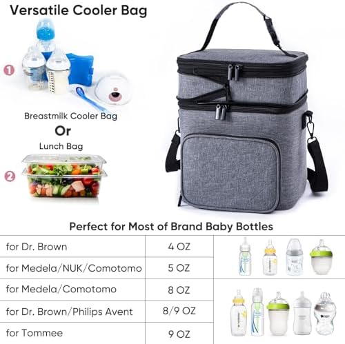 Sfybyheart expandable breast pump bag storage