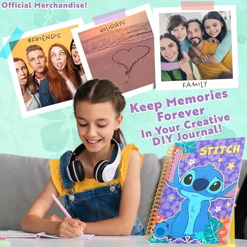 Get Trend Disney Stitch DIY Journal Kit stationery items laid out