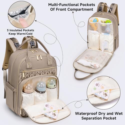 Tealari maternity backpack open main compartment storage
