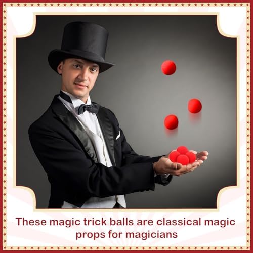 Hand demonstrating magic trick with red sponge ball