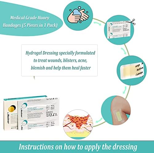 L-Mesitran honey hydrogel dressing application on a minor skin abrasion