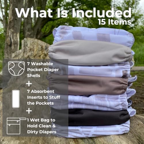 Nora's Nursery adjustable pocket diaper snap detail