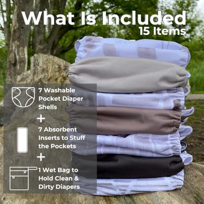 Nora's Nursery adjustable pocket diaper snap detail