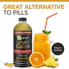 Qunol Liquid CoQ10 orange pineapple flavor nutritional facts panel