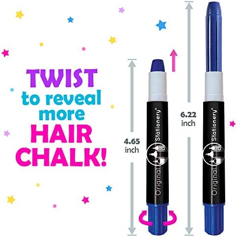 Close-up view of the open temporary color pens showing the vivid crayon tips.