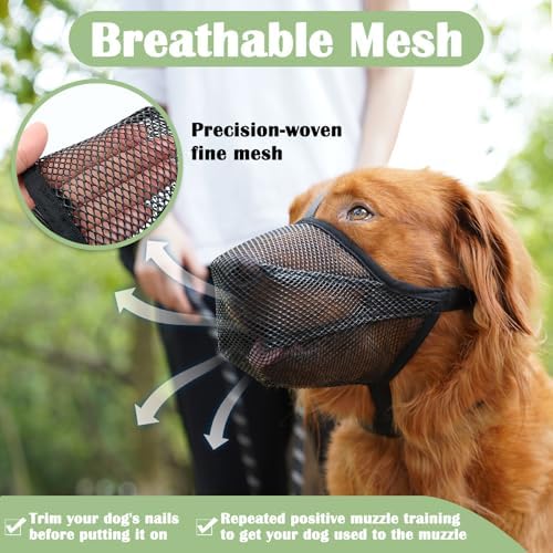 Close up of durable mesh fabric for dog muzzle