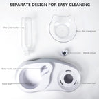 MILIFUN dual pet feeding station showcasing the detachable components separated for easy washing
