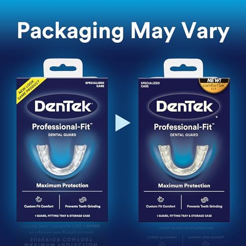 DenTek nighttime teeth grinding mouth guard with the patented forming tray used for custom molding.