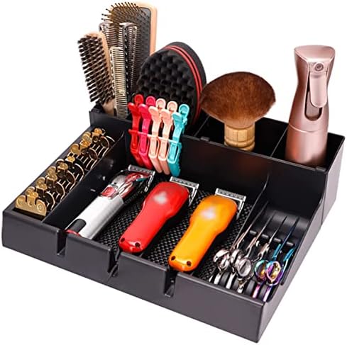 LALAFINA hair trimmer holder station tray with clipper guards organized in dedicated notches