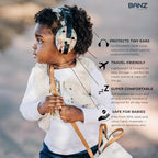 Banz infant hearing protection folded compactly for easy travel and storage