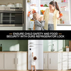 Close up of Tijtjhc fridge lock steel cable and adhesive base