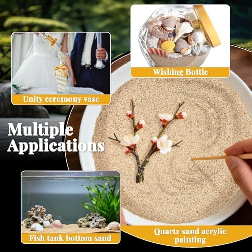 Artisan sand bottle art project using yellow quartz sand