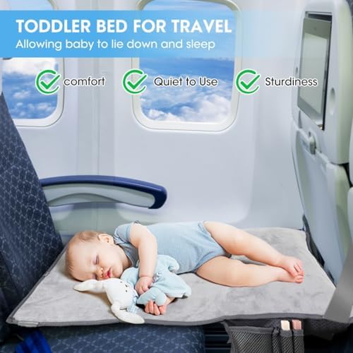Wsoaam toddler travel extender side profile showing seat attachment strap setup