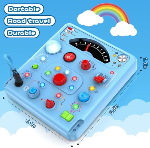Child safe battery compartment on the back of the interactive electronic activity console.