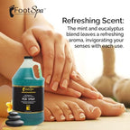 FootSpa Pedi Spray peppermint and eucalyptus oil ingredients label