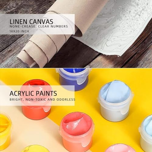 Maomaomi DIY hobby set featuring safe non toxic acrylic paint pots and three brushes