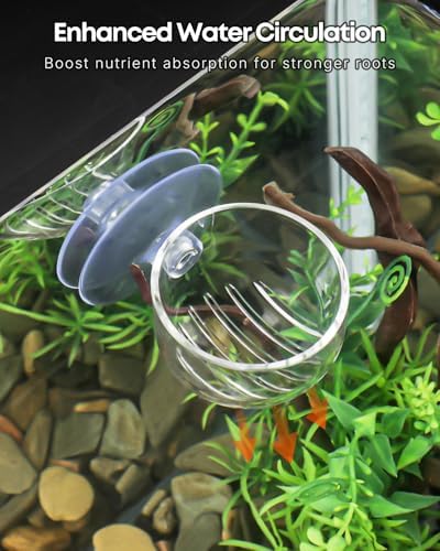 Pawfly fish tank planter pack containing two transparent acrylic cups for aquatic landscaping.