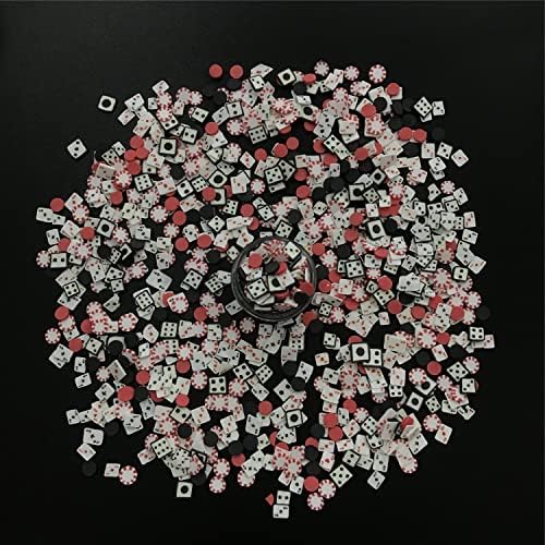 Poker chip themed polymer fimo slices for resin craft decoration
