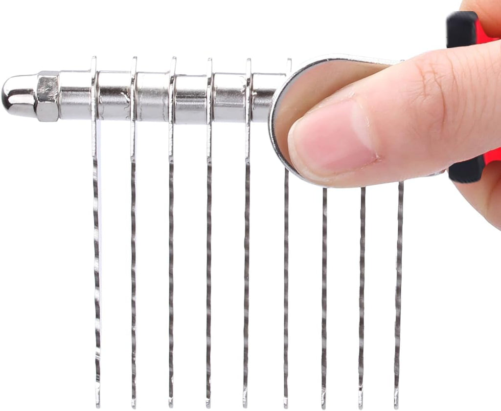 Premium stainless steel dog comb used for finishing and fluffing coat