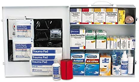 First Aid Only 90575 steel case with carrying handle for portable emergency use