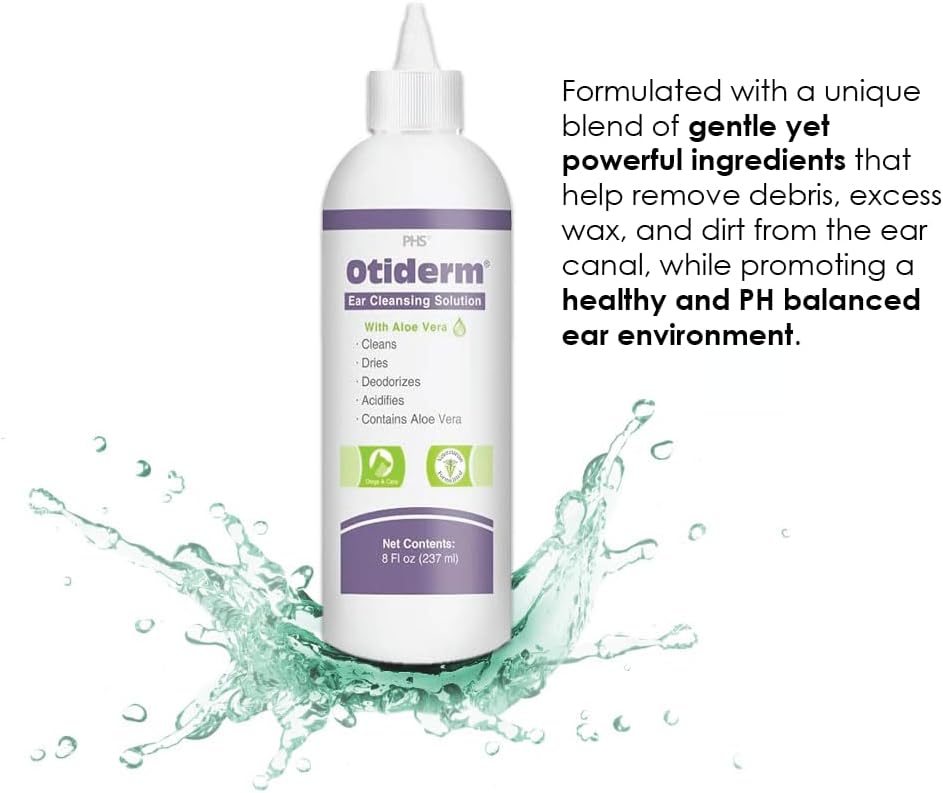 Otiderm dog and cat ear cleaner label details