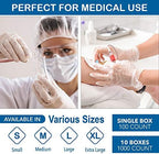 Turba Medical large size disposable gloves with beaded cuff detail.