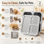 Cdipesp 2 pack large non-slip slow feeder pad for pets
