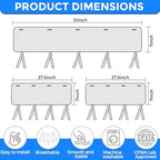 White side of reversible teething guard on nursery crib rail